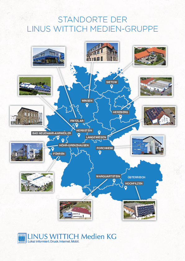 Standorte LINUS WITTICH Medien-Gruppe