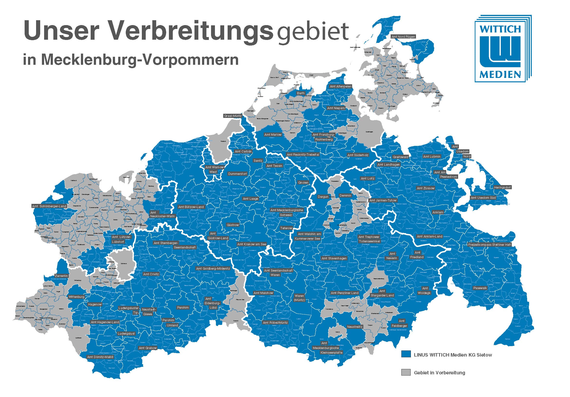 Verbreitungsgebiet LW Medienhaus Sietow