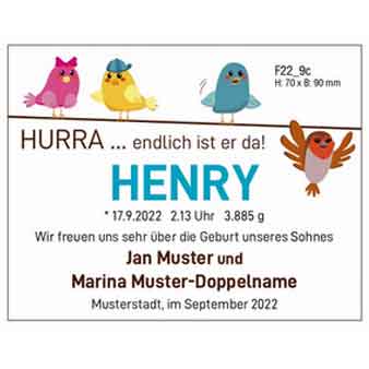 Geburtsanzeige Muster 4c