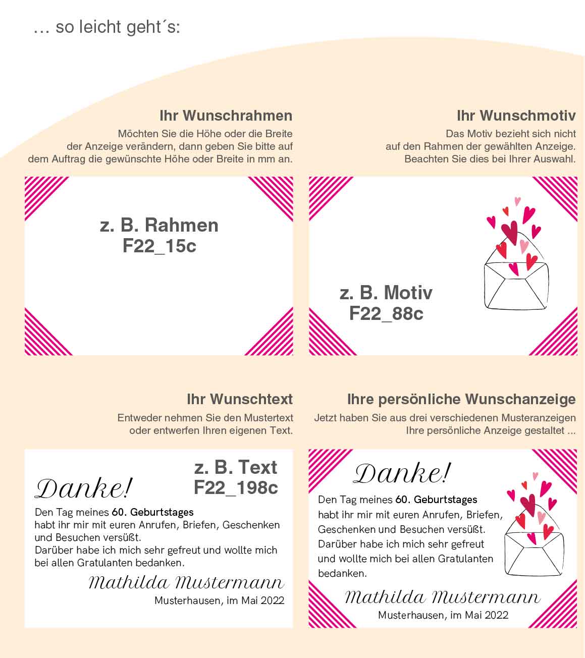 Geburtstagsanzeige in 4 Schritten gestalten