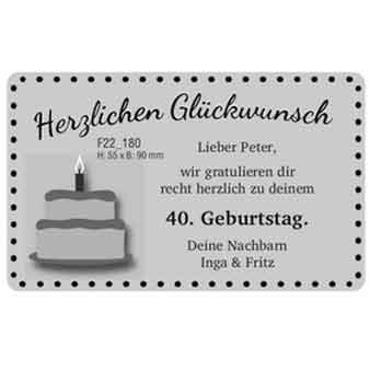 Geburtstagsanzeige schwarz-weiss