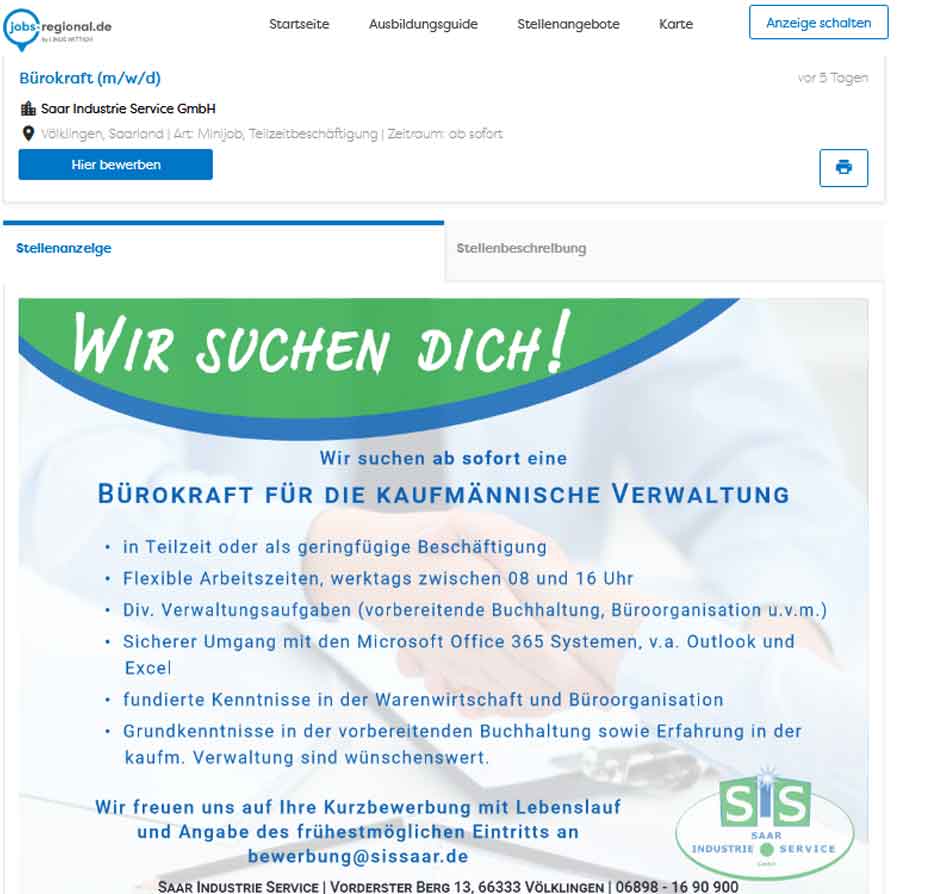 OnlineWerbung jobs-regional